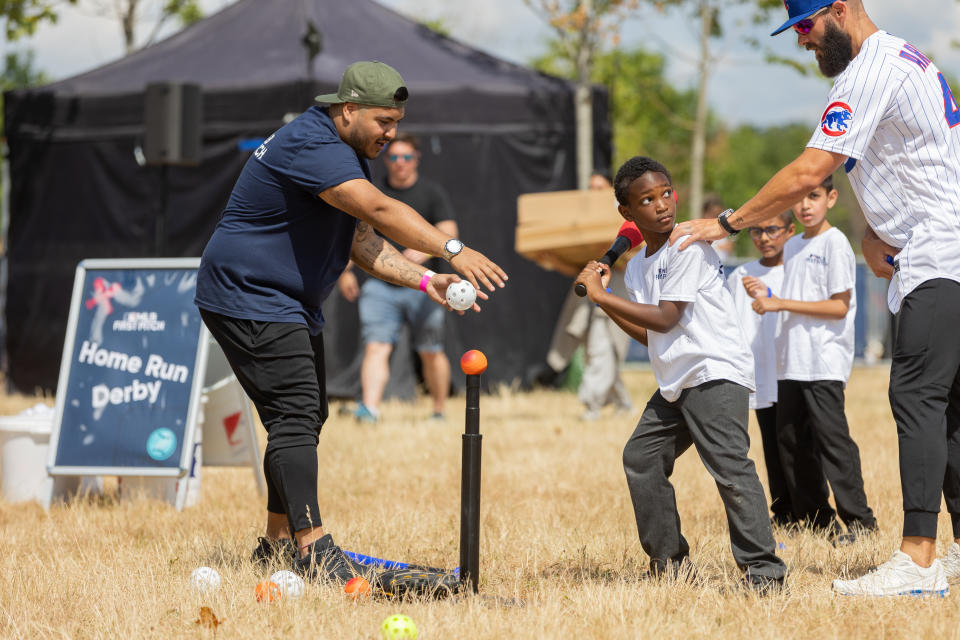 MLB legends were on hand to offer expert guidance at the First Pitch Festival