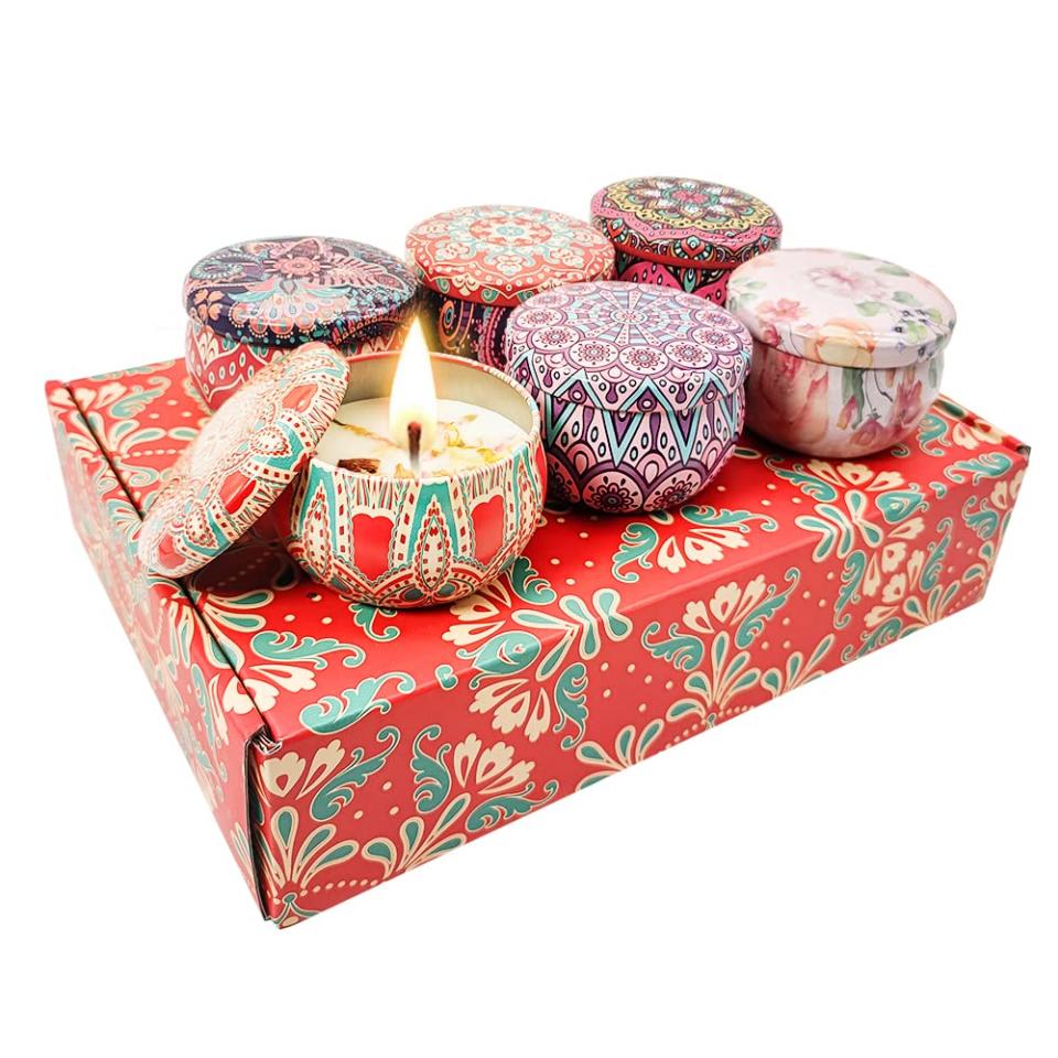 Velas aromáticas relajantes (6 piezas)