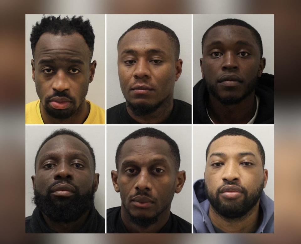 Luke Skeete, Jamarl Joseph, Shaquille Hippolyte-Patrick,  Adam Pepara, Andrew Harewood and Melchi Emanuel-Williamson (Metropolitan Police)