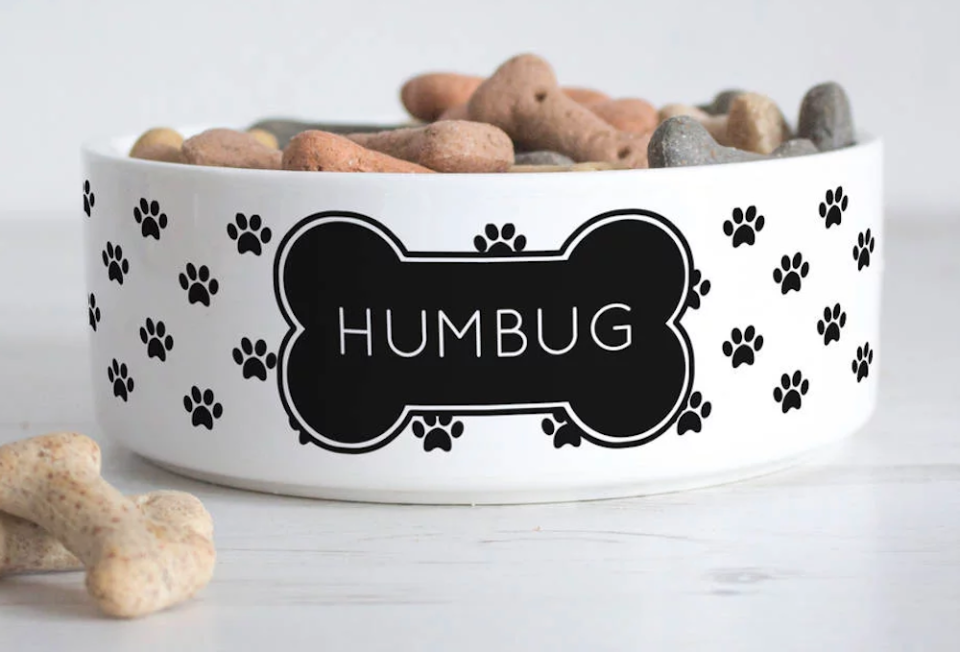 Humbug dog bowl, £20