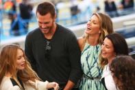 <p>The longtime loves shared a hearty laugh with friends while attending the 2014 FIFA World Cup final match between Germany and Argentina in Rio de Janeiro, Brazil. </p>