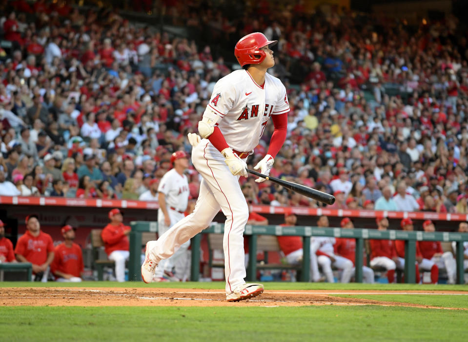 大谷翔平在明星賽後的首戰單場5支1。（Photo by Jayne Kamin-Oncea/Getty Images）