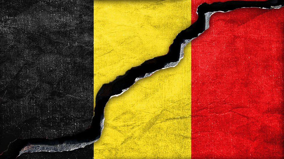 Bandera de Bélgica partida