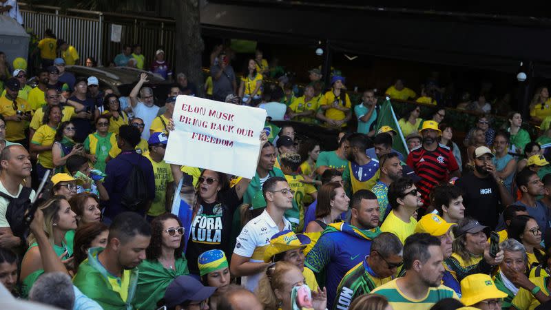 Former President Bolsonaro rallies with supporters in Rio