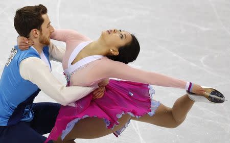 Figure Skating - Pyeongchang 2018 Winter Olympics - Ice Dance free dance competition final - Gangneung, South Korea - February 20, 2018 - Yura Min and Alexander Gamelin of South Korea perform. REUTERS/Phil Noble