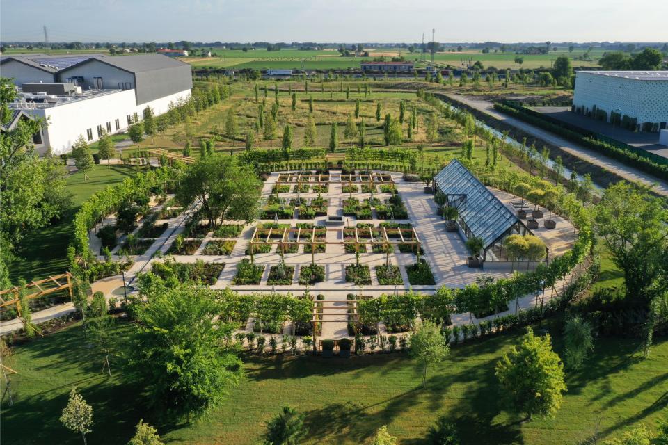 The botanical garden at Davines Village in Parma, Italy.