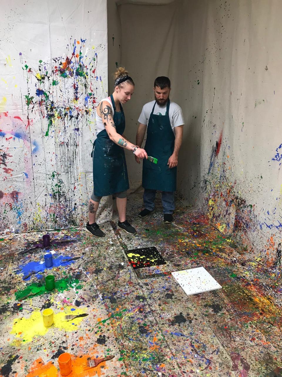 Lovebirds can enjoy an adult couples splatter workshop the weekend before Valentine's Day Feb. 11 at Akron ArtWorks in the Merriman Valley.