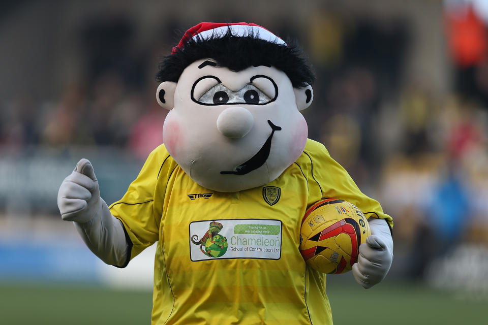 Burton Albion’s Billy the Brewer is an odd looking mascot. He certainly looks like he has spent plenty of time at the local breweries.