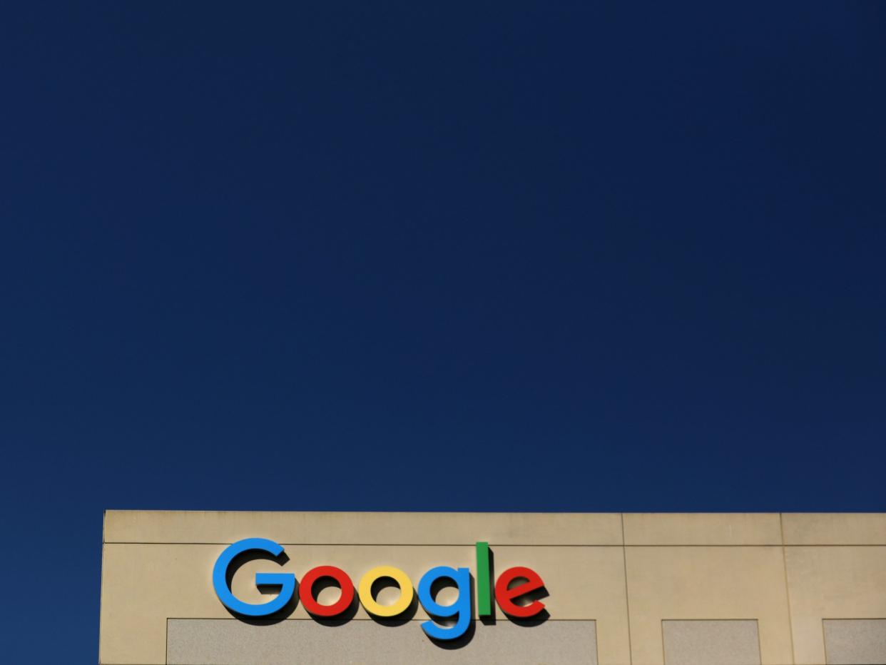 The Google logo atop an office building in Irvine, California, on August 7, 2017: REUTERS/Mike Blake