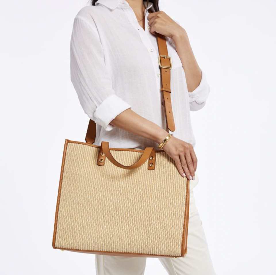 73) Raffia Essential Tote