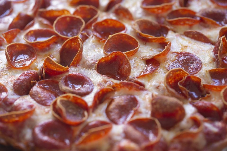 Pepperoni pizza from Ange's Pizza on Yearling Rd in Whitehall. (Photo by Tim Johnson)