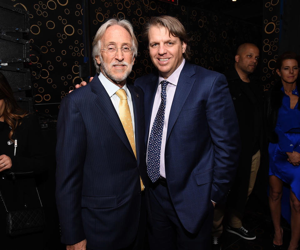 NEW YORK, NY - JANUARY 25:  Recording Academy President/CEO Neil Portnow (L) and Todd Boehly attend the 2018 Billboard Power 100 celebration at Nobu 57 on January 25, 2018 in New York City.  (Photo by Michael Kovac/Getty Images for NARAS)