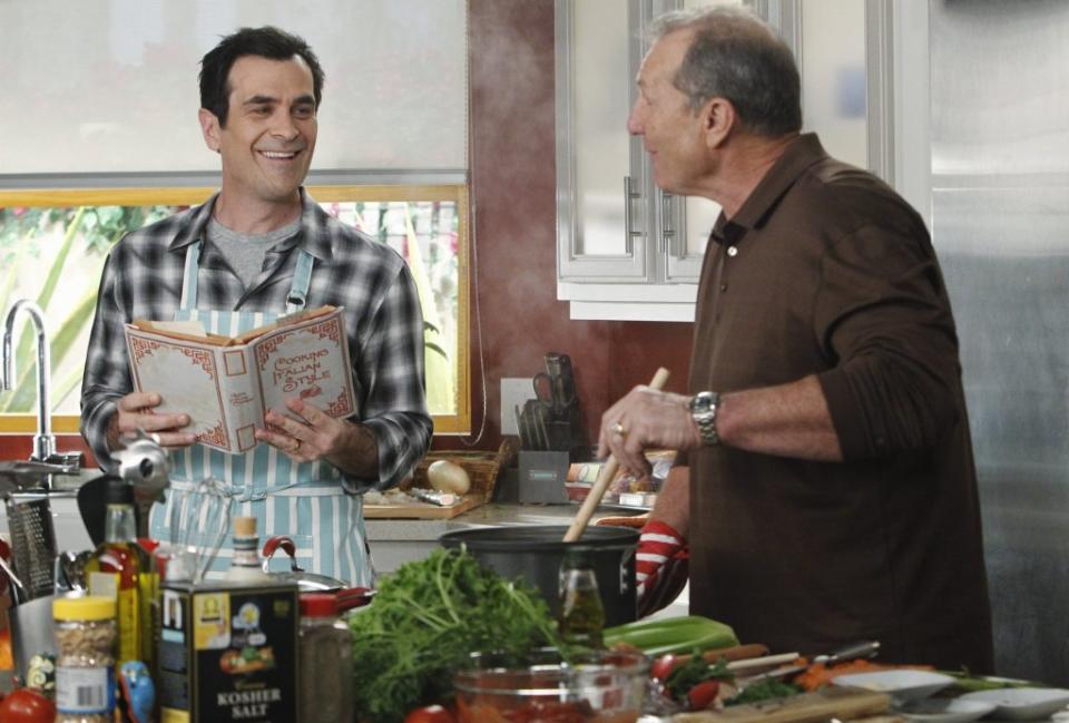 Ty Burrell (left) and Ed O’Neill in “Modern Family.” Disney General Entertainment Content via Getty Images