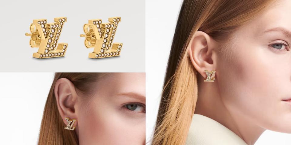 百搭名牌飾品盤點：Louis Vuitton Iconic Pearls 耳環，NT$16,900。這款LV Iconic Pearls耳環，以精緻的全新設計重新演繹品牌經典標誌，也是百搭必收款。圖片來源：Louis Vuitton