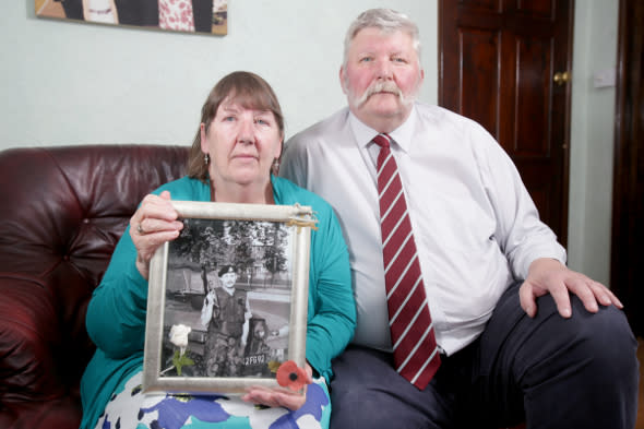 Susan Rimmer with her husband.