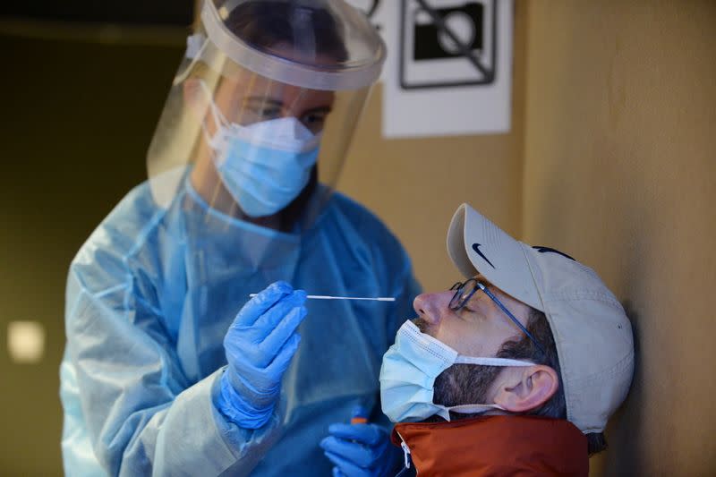 Coronavirus disease (COVID-19) testing site in Brussels