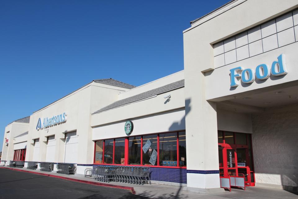 Albertsons store in Ridgecrest, California. It is a US grocery store company with 2,205 locations, owned by Cerberus Capital Management.