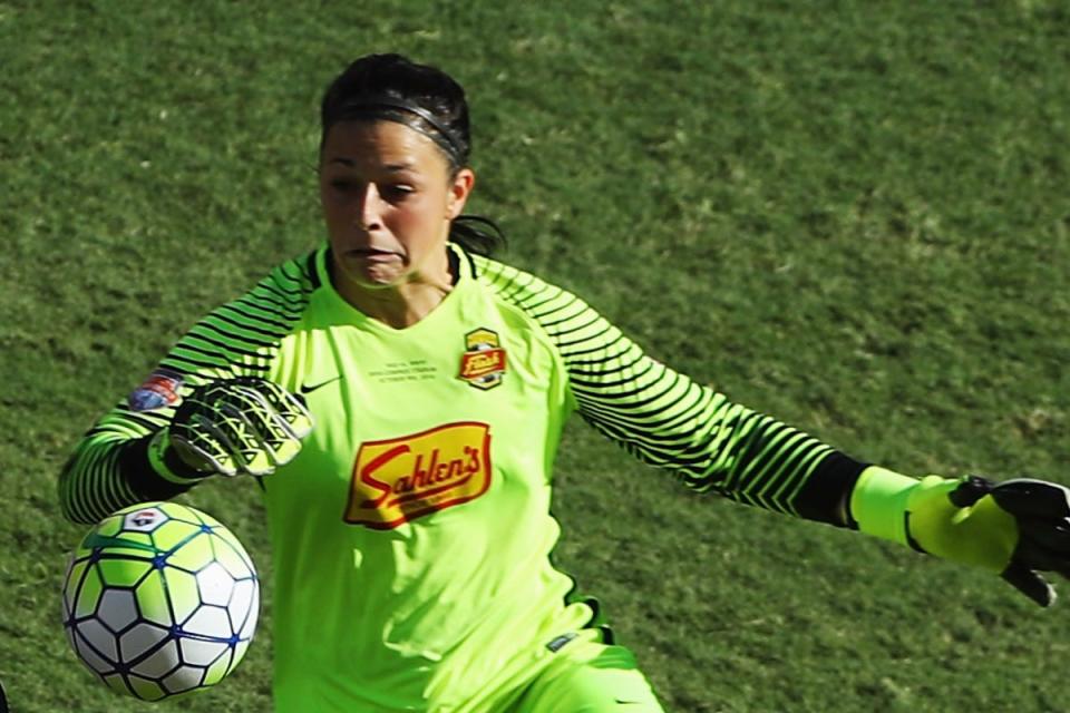 New arrival: Canadian goalkeeper Sabrina D’Angelo has become Arsenal Women’s third January signing already  (Getty Images)