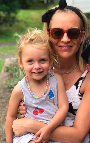 <a href="https://au.be.yahoo.com/hysterical-moment-carrie-bickmore-explain-baby-making-daughter-3-003526062.html" data-ylk="slk:Carrie Bickmore’s three-year-old daughter Evie;elm:context_link;itc:0;sec:content-canvas;outcm:mb_qualified_link;_E:mb_qualified_link;ct:story;" class="link  yahoo-link">Carrie Bickmore’s three-year-old daughter Evie</a> recently asked her mum about the “stripes” on her forehead. Source: Instagram/Carrie Bickmore