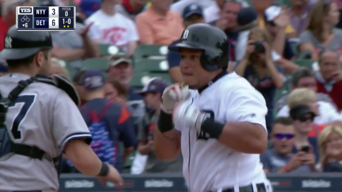 Cabrera goes 1 for 3 in Tigers' 9-8 loss to Yankees