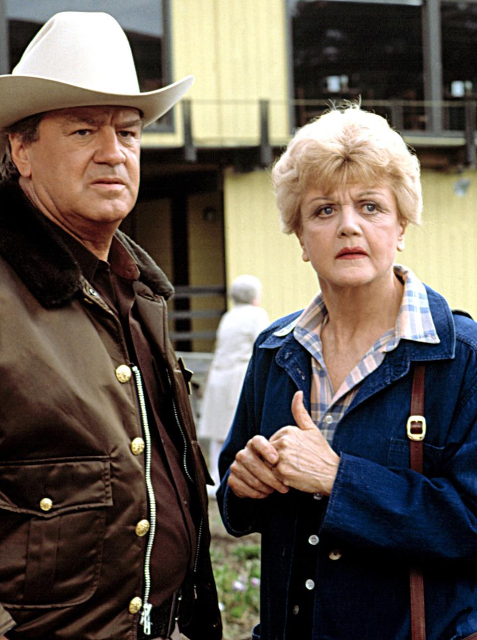 MURDER, SHE WROTE, from left: Ron Masak, Angela Lansbury, 1984-96