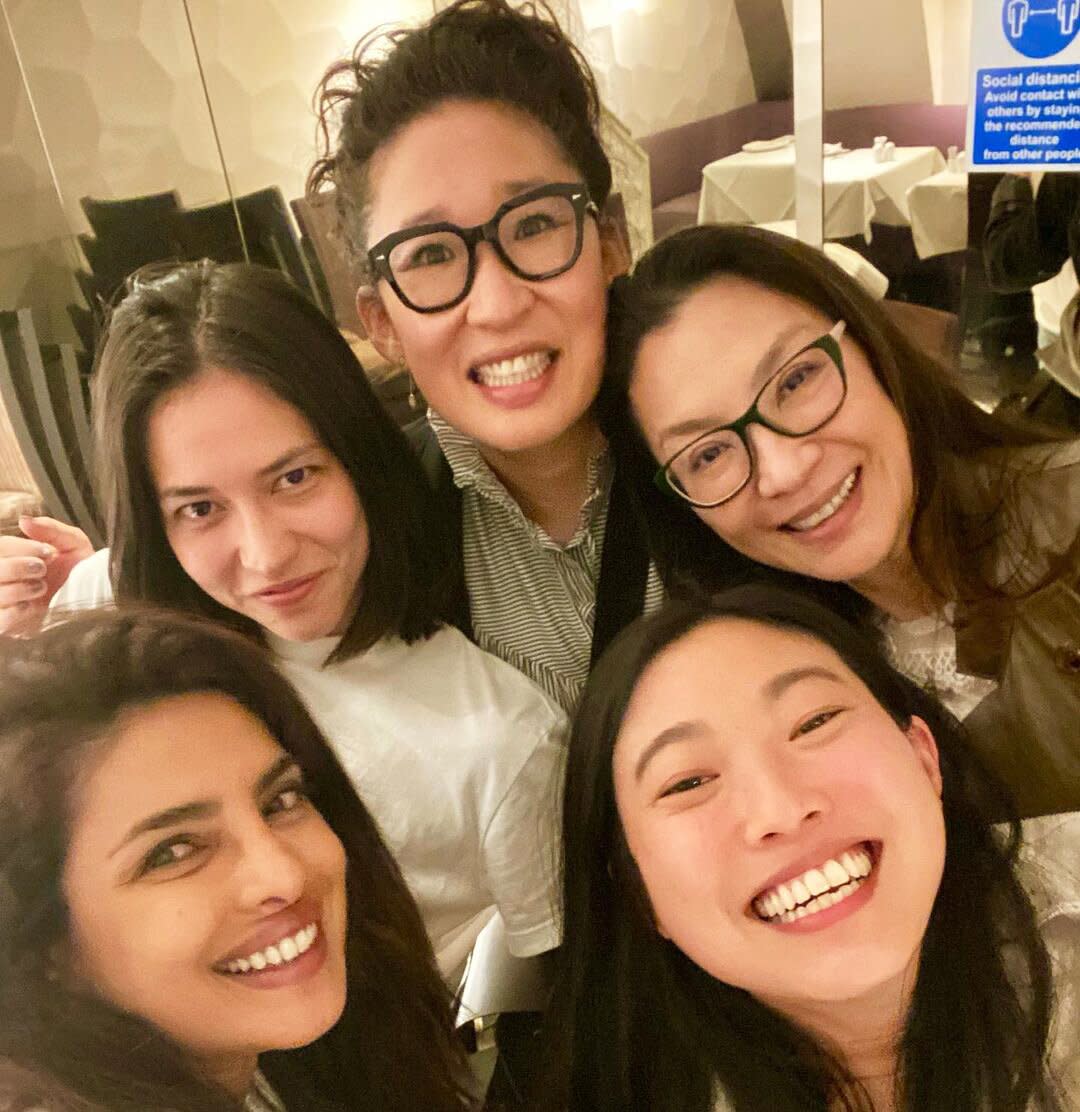Priyanka Chopra, Sandra Oh, Awkwafina and Michelle Yeoh Grab Dinner in London: 'Cool Kids' Table'