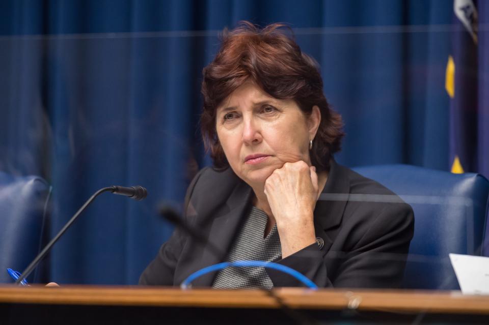 President Pro Tempore Beth Mizell  during the Senate Select Committee on Women and Children at the Louisiana State Capitol in Baton Rouge, LA.  Thursday, April 8, 2021.