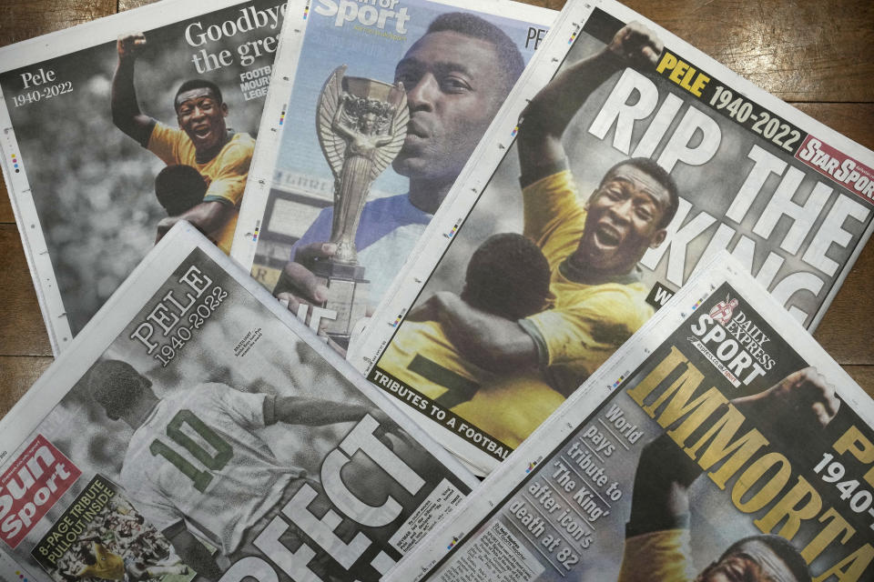 Periódicos británicos conmemoran a Pelé