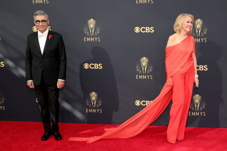 Flashes para dos: Eugene Levy y la ganadora a mejor actriz en 2020, Catherine O'Hara 