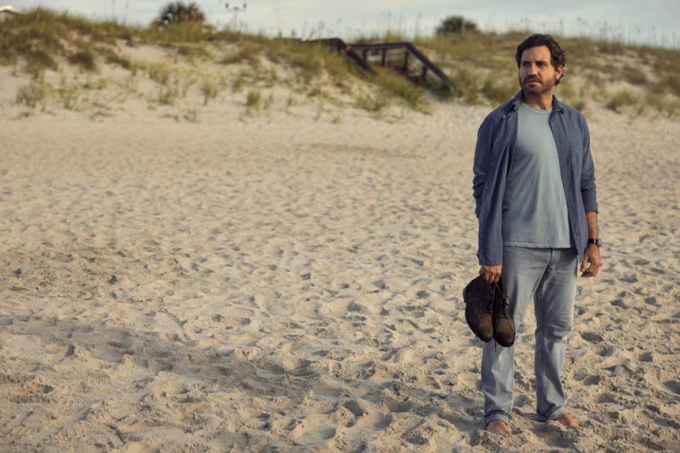 Edgar Ramírez as Mike Valentine in episode 101 of “Florida Man” on Netflix. The series was filmed in North Carolina.