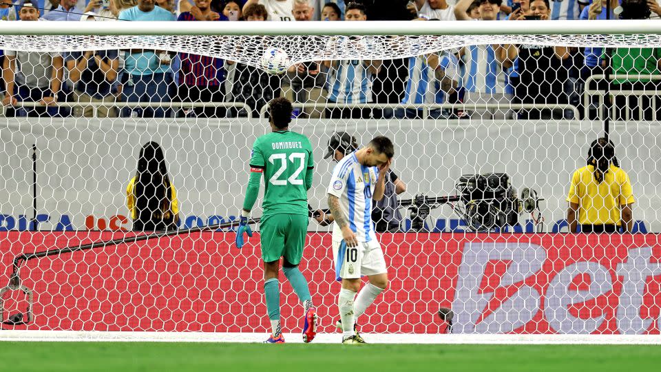 Lionel Messi missed his penalty in the shootout. - Charly Triballeau/AFP/Getty Images