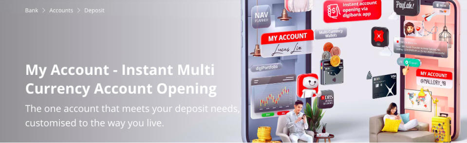 DBS multi currency my account