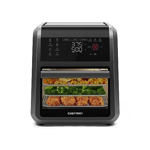 Chefman 12-Quart 6-in-1 Air Fryer Oven with Digital Timer, Touchscreen, and 12 Presets - Family…