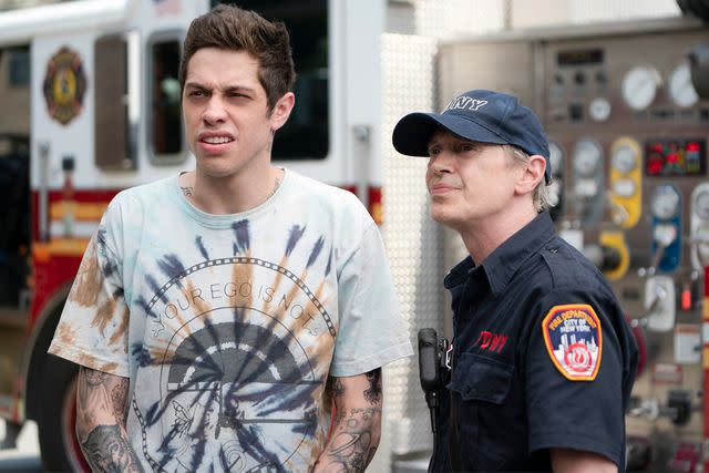 Mary Cybulski/Universal Pictures Pete Davidson and Steve Buscemi in <i>The King of Staten Island</i>