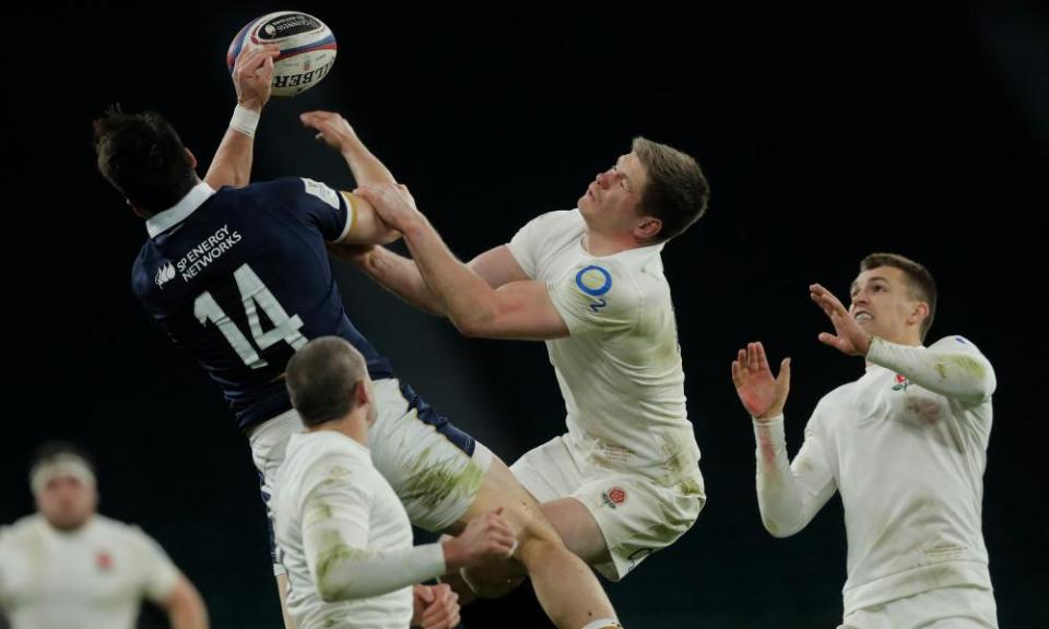 Owen Farrell, pictured during the Six Nations defeat to Scotland earlier this month, has faced criticism throughout his career.