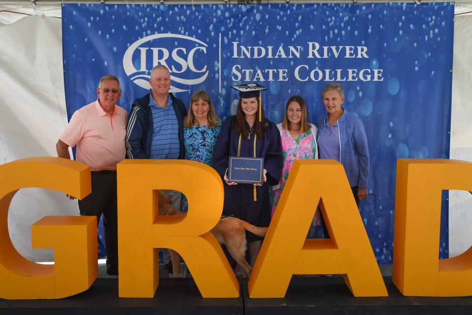 Students celebrate their graduation during Indian River State College’s 2023 Spring Commencement Exercises on Thursday, May 4, 2023, at the Havert L Fenn Center in Fort Pierce. Students graduating with associate of arts degrees were honored during two ceremonies on Thursday, and students graduating with associate of science degrees and bachelor's degrees on Friday. More than 2,600 students will have received their degrees and other credentials during this 2023 Spring semester.