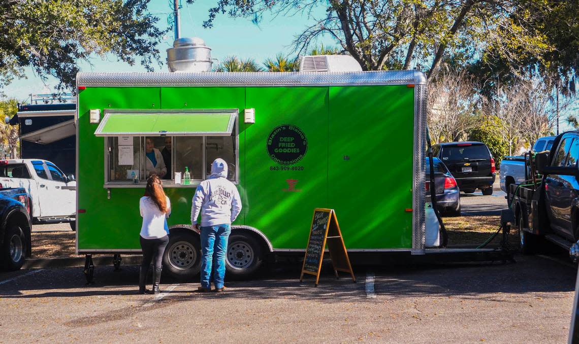 A food truck - one of several - located in the parking lot at the Walterboro Wildlife Center during the Alex Murdaugh trial as seen on Monday, Jan. 23, 2023 in Walterboro, S.C.