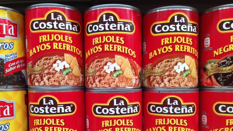 cans of refried beans
