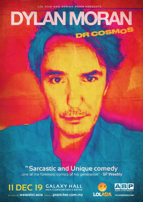 You've seen Dylan Moran in "Black Books" and "A Film with Me", it's time to catch him live in person next!