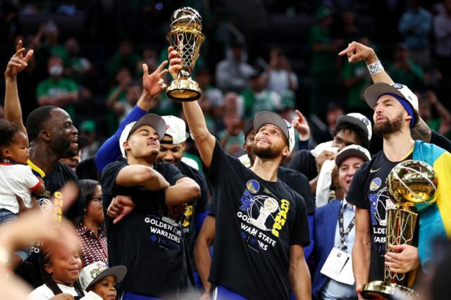 Photos: NBA legends receiving their Finals MVP trophies