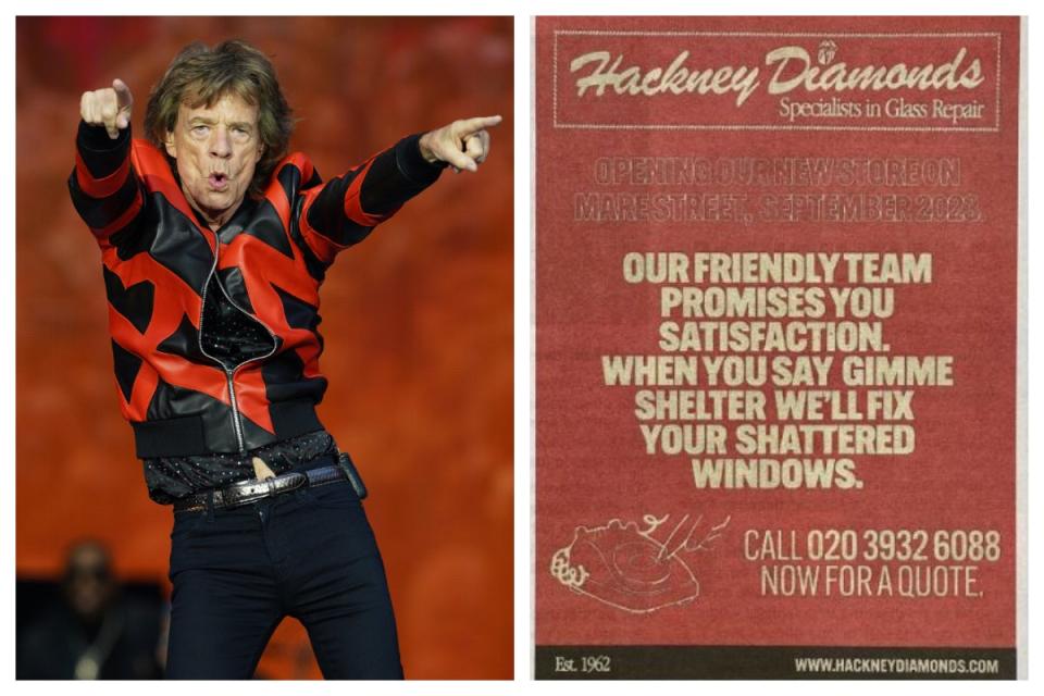 Mick Jagger and Rolling Stones Hackney Diamonds ad (Peter Byrne/PA Wire)