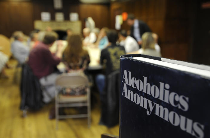 Alcoholics Anonymous celebrates its 75th anniversary. Also known as AA it was founded by Bill Wilson and Dr Bob Smith in June 1935 in Akron Ohio. It has become a worldwide movement spread out with over 100,000 groups with 2 million members in 150 countries. The two books primarily used are called Alcoholics Anonymous (the &quot;Big Book &quot;) and Twelve Steps and Twelve Traditions, explaining AA&quot;s fundamental principles. Meetings are informal such as the one started in Paris in 1960 at the American Church at 65 quai dÕOrsay for English speakers such as the US military which led to the first French speaking group 50 years ago in the same room (photo). The WHO estimates that over 140 million people globally are affected by alcoholism. The International AA Convention will be held July 1-4, 2010 in San Antonio,Texas. (Photo by John van Hasselt/Corbis via Getty Images)