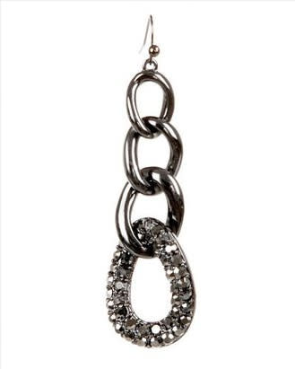Linked Chain Crystal Earrings - $29.00
