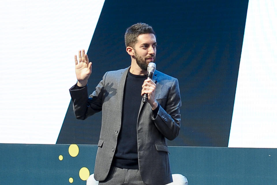 David Broncano, Spanish comedian attending a press meting during the Mobile World Congress, on February 26, 2019 in Barcelona, Spain. 
 (Photo by Joan Cros/NurPhoto via Getty Images)