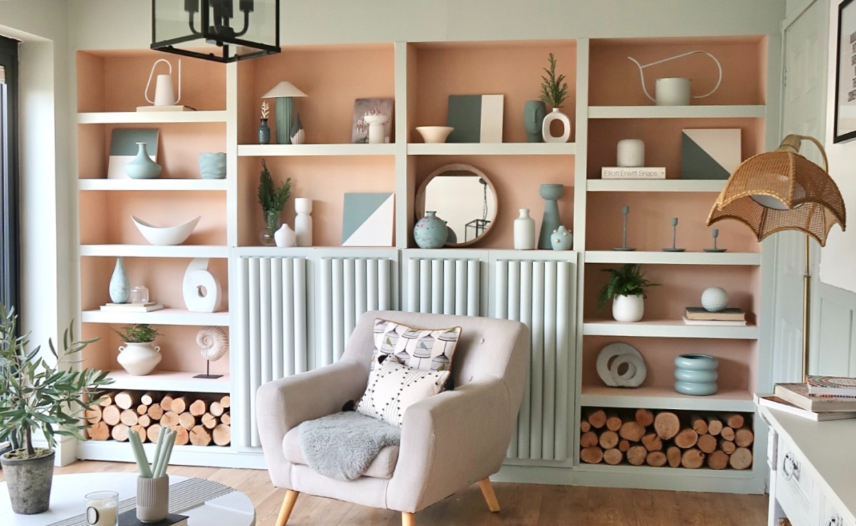  Mint green BILLY bookcase hack. 