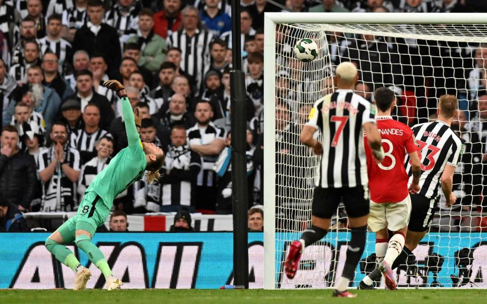 Loris Karius cannot stop the shot from Marcus Rashford - AFP via Getty Images