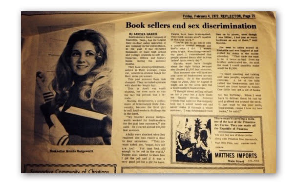 Newspaper clip from MSU student paper, Reflector, in 1972.