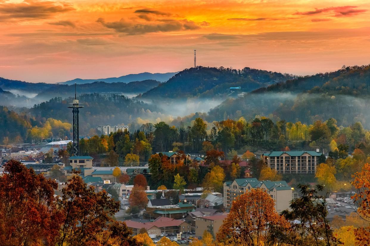 Sunset over Gatlinburg, Tennessee