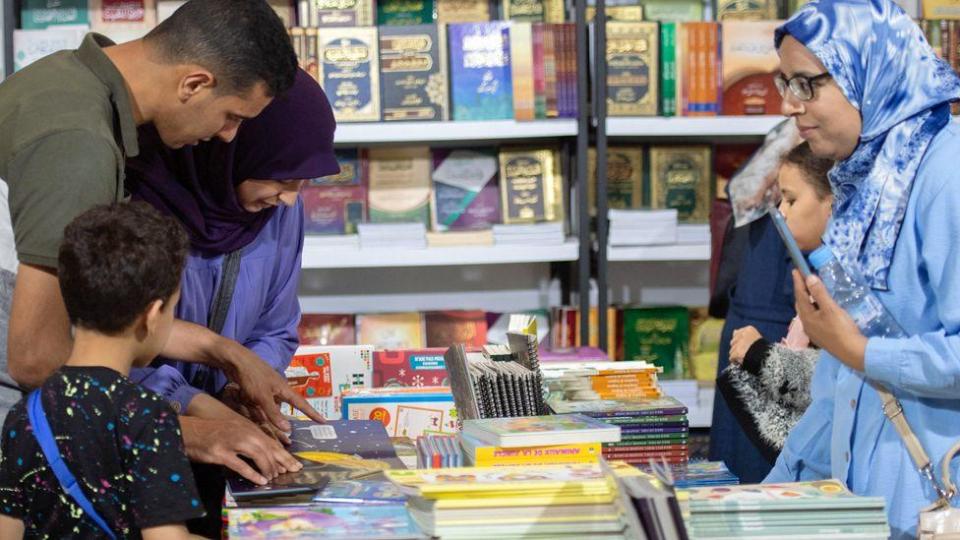 People visit an international book fair in Rabat, Morocco - Saturday 11 May 2024