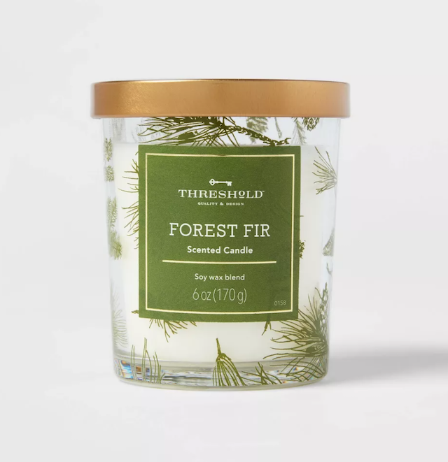 Threshold Holiday Forest Fir Glass Jar Candle
